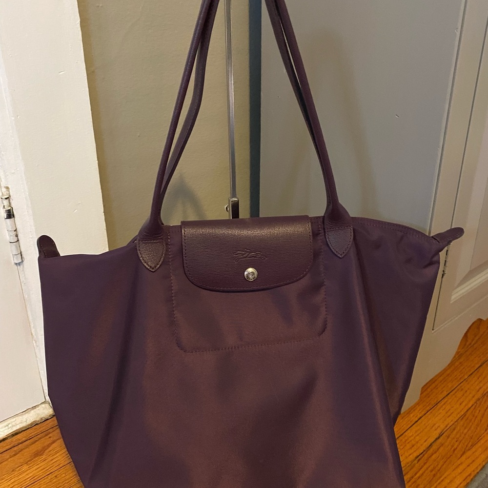Purple Longchamp Tote